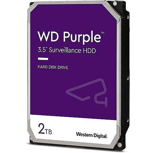 WD WD22PURZ 3.5" Purple Surveillance Hard Drive, 2TB, SATA Gb/s