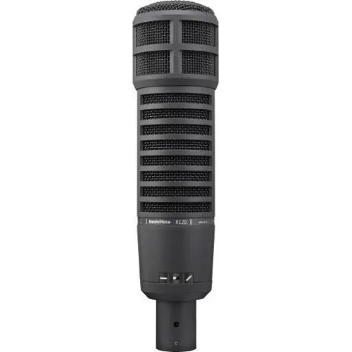 Electro-Voice RE20-BLACK VARIABLE-D Announcers Microphone, Black