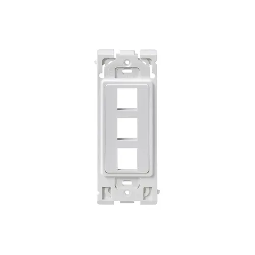 Leviton RE640-WW3 3-Port Insert, White