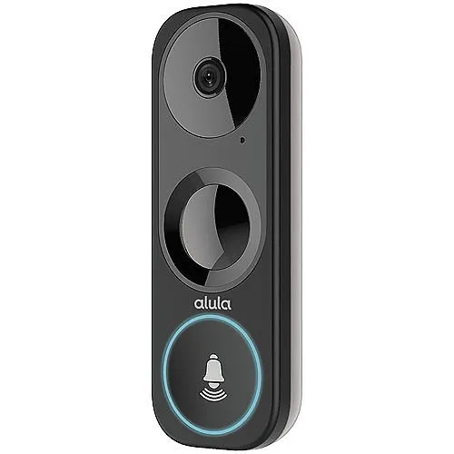 alula RE703 Video Doorbell Camera, 1/2.8" Progressive CMOS, ICR, 0lux with IR, 180 Vertical FOV, Black