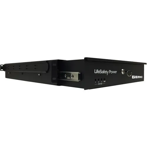 LifeSafety Power RGM150B-M8PNZ GEMINI RGM150 SERIES 4-Door 150W Integrated Mercury Rackmount Standard Networked, Single or Dual Voltage UL/CUL/CE, Post Mounting