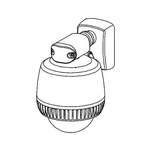 American Dynamics RHOWCA Dome Mount, Corner Bracket Adapter, Use with RHOSW or RHOLW