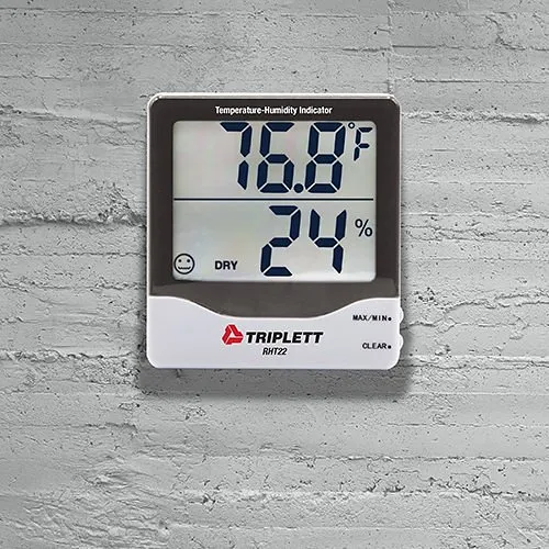 Triplett RHT22 LCD Screen Temperature Humidity Indicator: Displays Humidity (10 to 99%RH) and Temperature (32 to 122�/0 to 50�C)