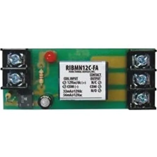 Functional Devices RIBMN12C-FA 2.75" Panel Relay, 15A, SPDT, 12VAC/DC Polarized