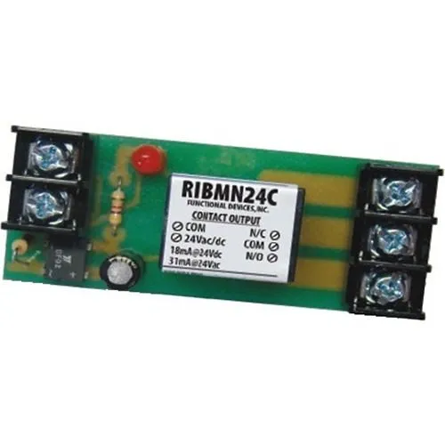 Functional Devices RIBMN24C Enclosed Time Delay Relay 20A SPDT, Class Dry Contact Input, 120V AC Power Input