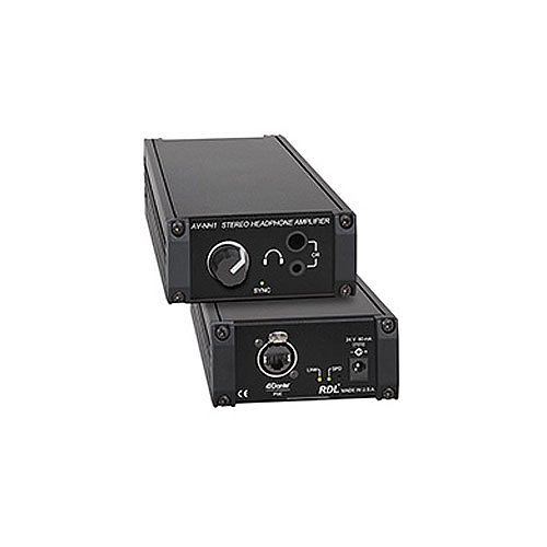 RDL AV-NH1 Network to Stereo Headphone Amplifier with Front-Panel Output Level Control