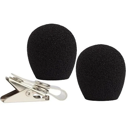 Shure RK318WS Headset Microphone Windscreen and Clothing Clip for WH10 and WH20 Microphones, Pair