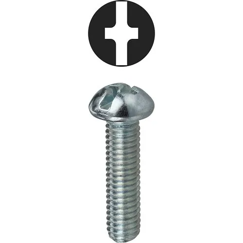 Dottie RMC1412 1/4"-20 1/2" Phillips/Slotted Round Head Machine Screw, 100-Pack
