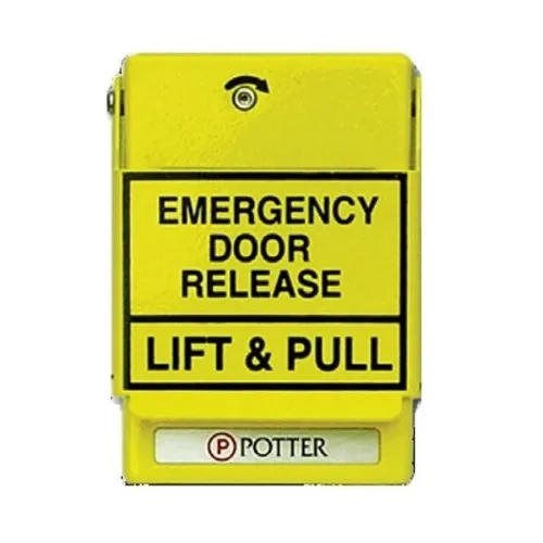 Potter RMS-1T-LP-WP Deluge Dual Action Weather Proof Pull Station, Yellow