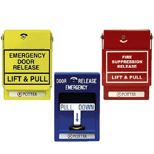 RSG RMS-1T-WP RMS SPST Weatherproof Manual Pull Station with Terminal Connection, Red