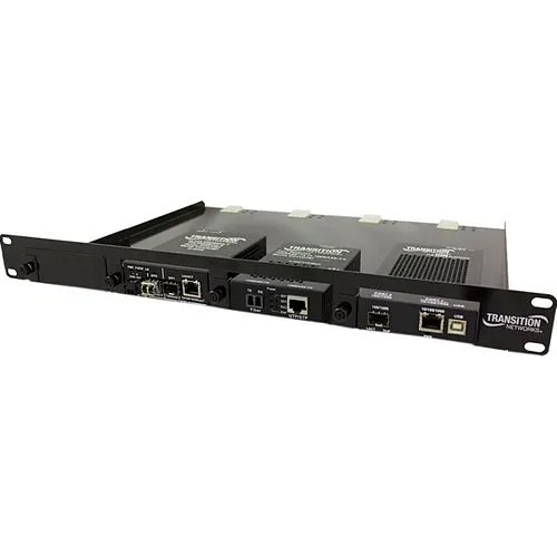 Lantronix RMS19-SA4-02 4-Slot Media Converter Rack Mount Shelf, 19"