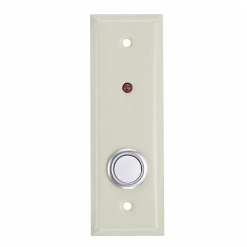 Alarm Controls RP-02 Narrow Remote Key Switch Plate with LED Button, Ivory