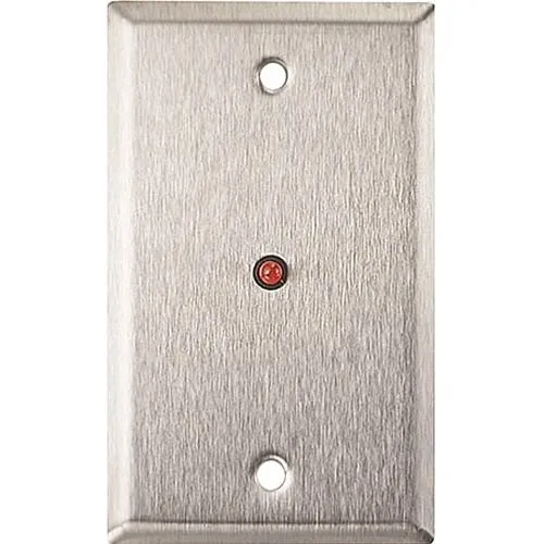 Alarm Controls RP-28BI Single Gang Wall Plate with 1/4" Bi-Color LED, Stainless Steel