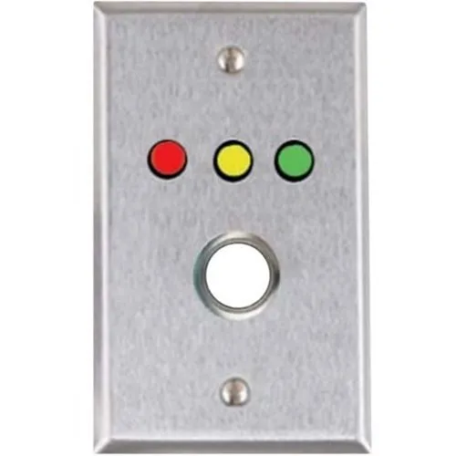 Alarm Controls RP-35 Push Button Single Gang, Red, Green, Yellow LEDs