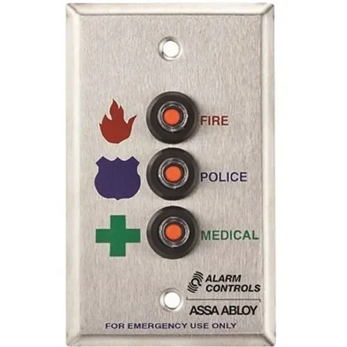 Alarm Controls RP-46 Remote Wall plate with DPDT Switches, Single Gang
