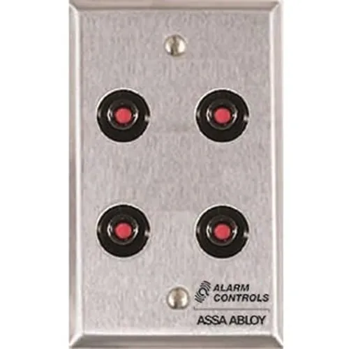 Alarm Controls RP-47 Remote Wall plate with DPDT Switches, Single Gang