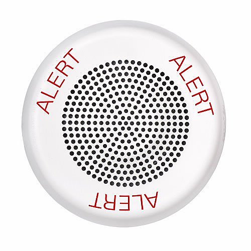 Eaton ELSPKWC-AL Wheelock Eluxa LED High Fidelity Speaker, Ceiling, ALERT Lettering, 24VDC, White