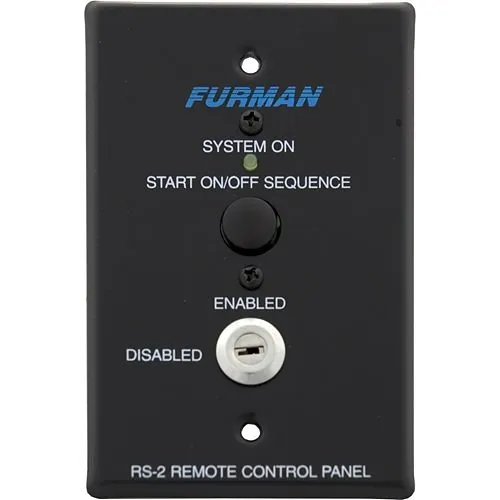 Furman RS-2 Contractor Series Key Switched Remote System Control Panel with Momentary Start On/Off, 120V
