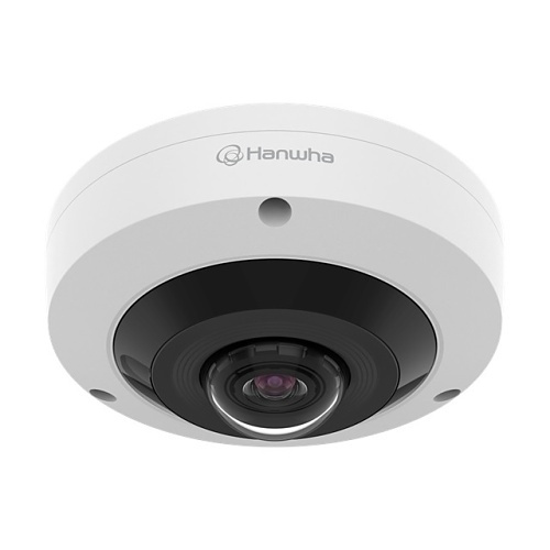 Hanwha HCF-8011RV HD+ Series 5MP IR Wisenet HD+ Outdoor Fisheye Camera, 1.16mm Fixed Lens