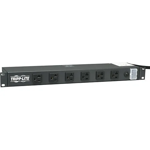 Eaton Tripp Lite RS1215-20 Rack-Mount Power Strip, 15' (4.57m) Cord, 120V 20A, 12 NEMA 5-15R Outlets, 5-20P Input, 1U