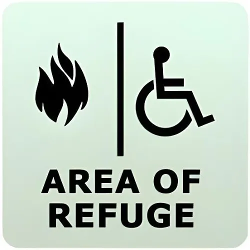 Alpha RSN7046 Lumin Braille Wall Sign, 8" x 8"