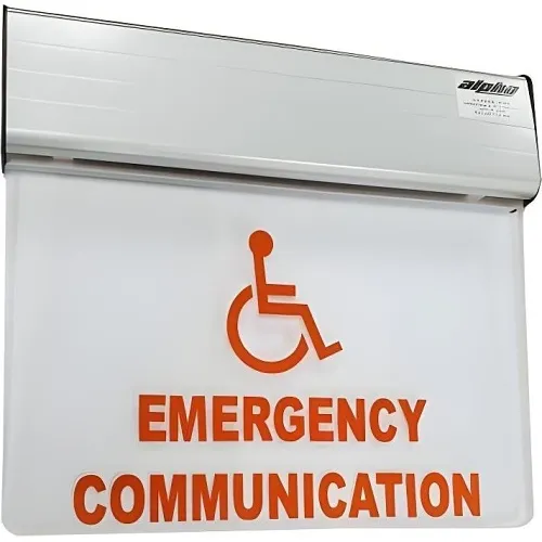Alpha RSN7050E 120V Emergency Communcation Sign, Single Sided, Red