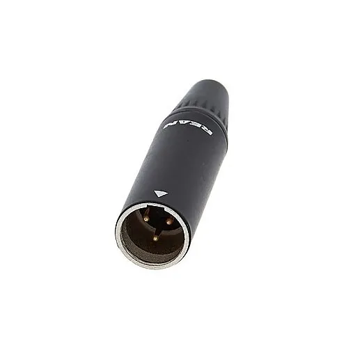 NEUTRIK RT3MC-B 3-Pole Male TINY XLR Cable Connector, Gold Plated Contacts, Black