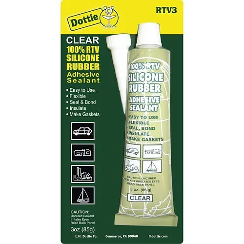 Dottie RTV3 oz RTV Silicone Sealant, Clear
