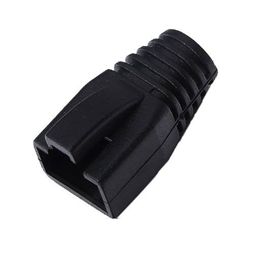 Sentinel B0051-V0 Standard Pull Over Strain Relief Boot with Special Tail, 8mm, Black