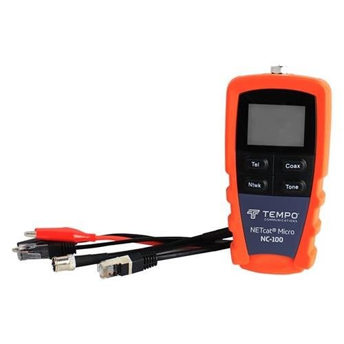 Tempo NC-100 NETcat Micro Wiring Tester for Twisted Pair (STP/UTP) and Coaxial Cables