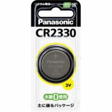 Panasonic CR-2330/BN Battery, 3V, Coin Cell, Lithium Manganese Dioxide, 265mAh