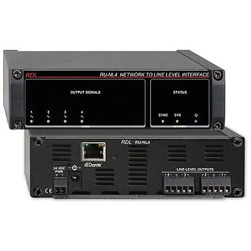 RDL RU-NL4 4-Network to Line Level Interface, Provides +4 dBu with 18 dB Headroom