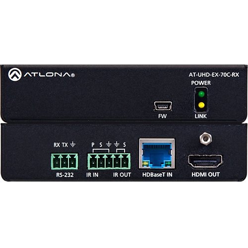 Atlona AT-UHD-EX-70C-RX 4K / UHD HDMI Over HDBaseT Receiver with Control and PoE