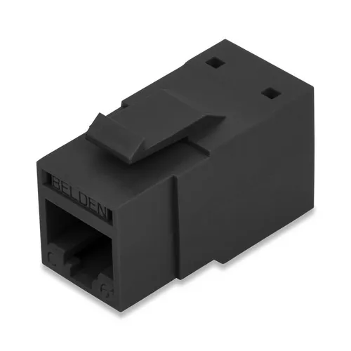 Belden RV6MJKUBK-B24 REVConnect CAT6 Plus UTP Modular Jack, T568 A/B, 24-Pack, Black