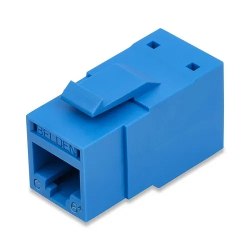 Belden RV6MJKUBL-B24 REVConnect CAT6 Plus UTP Modular Jack, T568 A/B, 24-Pack, Blue