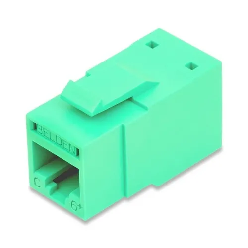 Belden RV6MJKUTG-B24  Ethernet Connector CAT6+, Jack, Green, 24-Pack