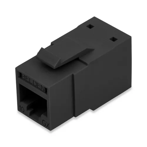 Belden RVAMJKUBK-B24 REVConnect 10GX UTP Modular Jack, T568 A/B, 24-Pack, Black