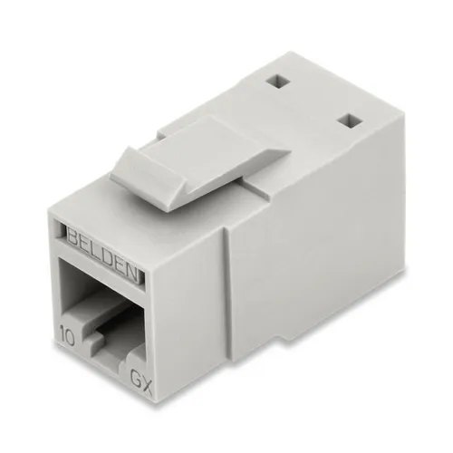Belden RVAMJKUGY-S1 REVConnect 10GX Modular Jack, T568 A/B, UTP, Gray, Single-Pack