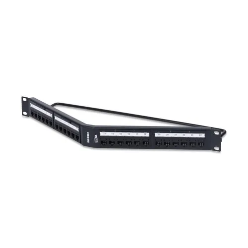 Belden RVAPPA1U24BK 1U 24-Port 10GX REVConnect Patch Panel, Preloaded, Black