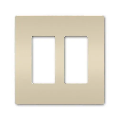 Pass & Seymour RWP262LA radiant 2-Gang Screwless Wall Plate, Light Almond