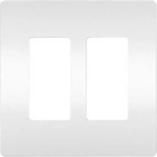 Pass & Seymour RWP262W Radiant, Two-Gang Screwless Wall Plate, White