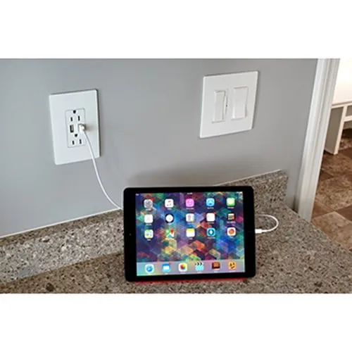 On-Q RWP262W Radiant, Two-Gang Screwless Wall Plate, White