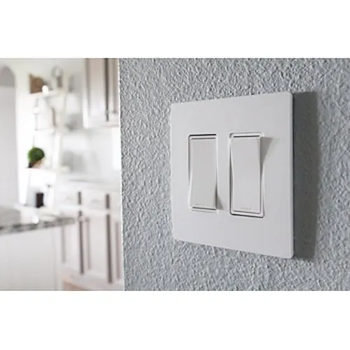 On-Q RWP262W Radiant, Two-Gang Screwless Wall Plate, White