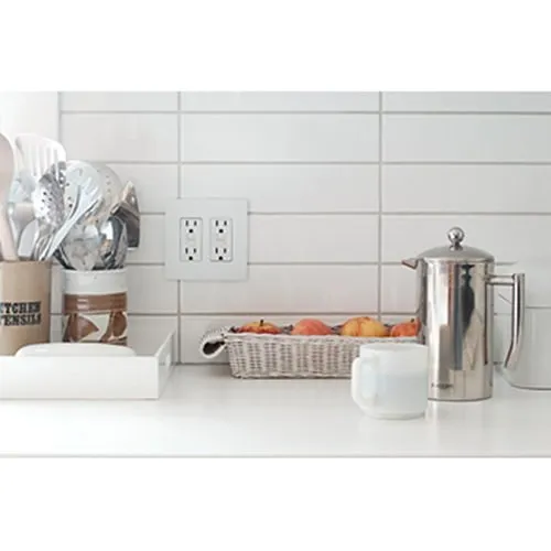 On-Q RWP262W Radiant, Two-Gang Screwless Wall Plate, White