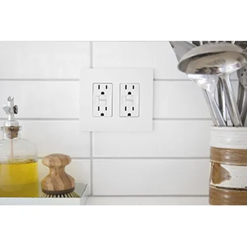 On-Q RWP262W Radiant, Two-Gang Screwless Wall Plate, White