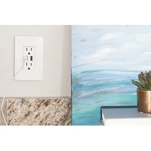 On-Q RWP26W Radiant, One-Gang Screwless Wall Plate