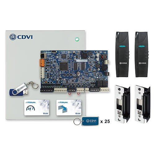 CDVI A22K1DS Atrium KRYPTO 2-Door High Security Reader and Door Strike Kit