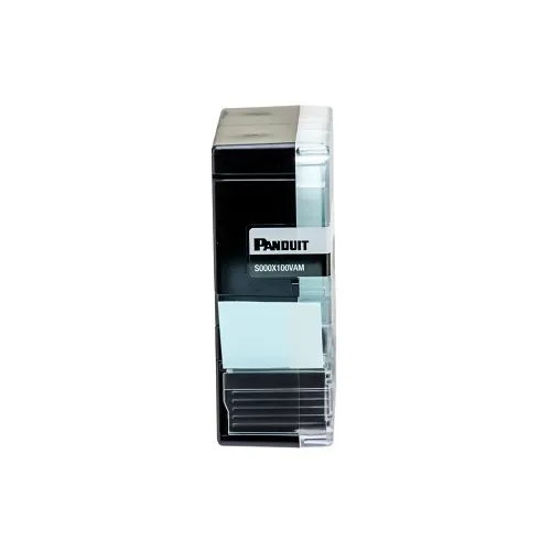 Panduit S000X100VAM PXE MP Self-Laminating Label Cassette, Vinyl, 1" W, Black / White