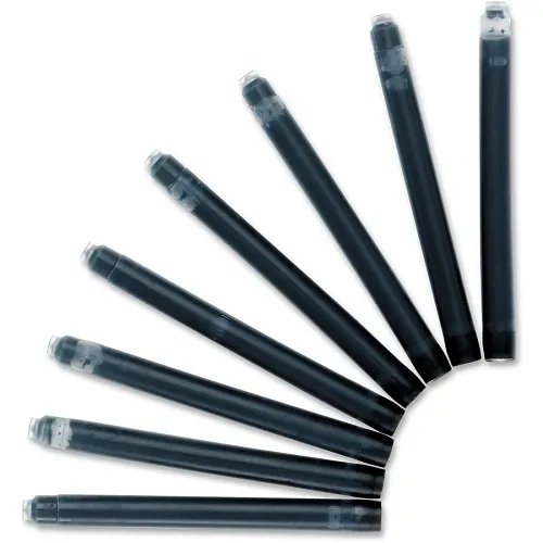Waterman S0712991 Fountain Cartridge Pen Refill, Black Ink, 8-Pack