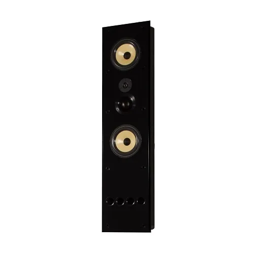 Induction Dynamics S1.8TIW-BG Single Tall In-Wall Bookshelf Speaker, Black Gloss